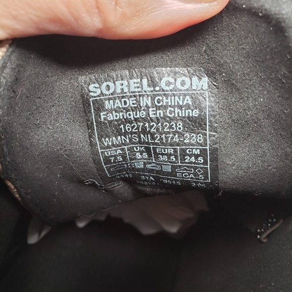 SOREL PDX Wedge Lace-Up Canvas Leather Waterproof Booties Boots size 7.5 - Picture 11 of 11